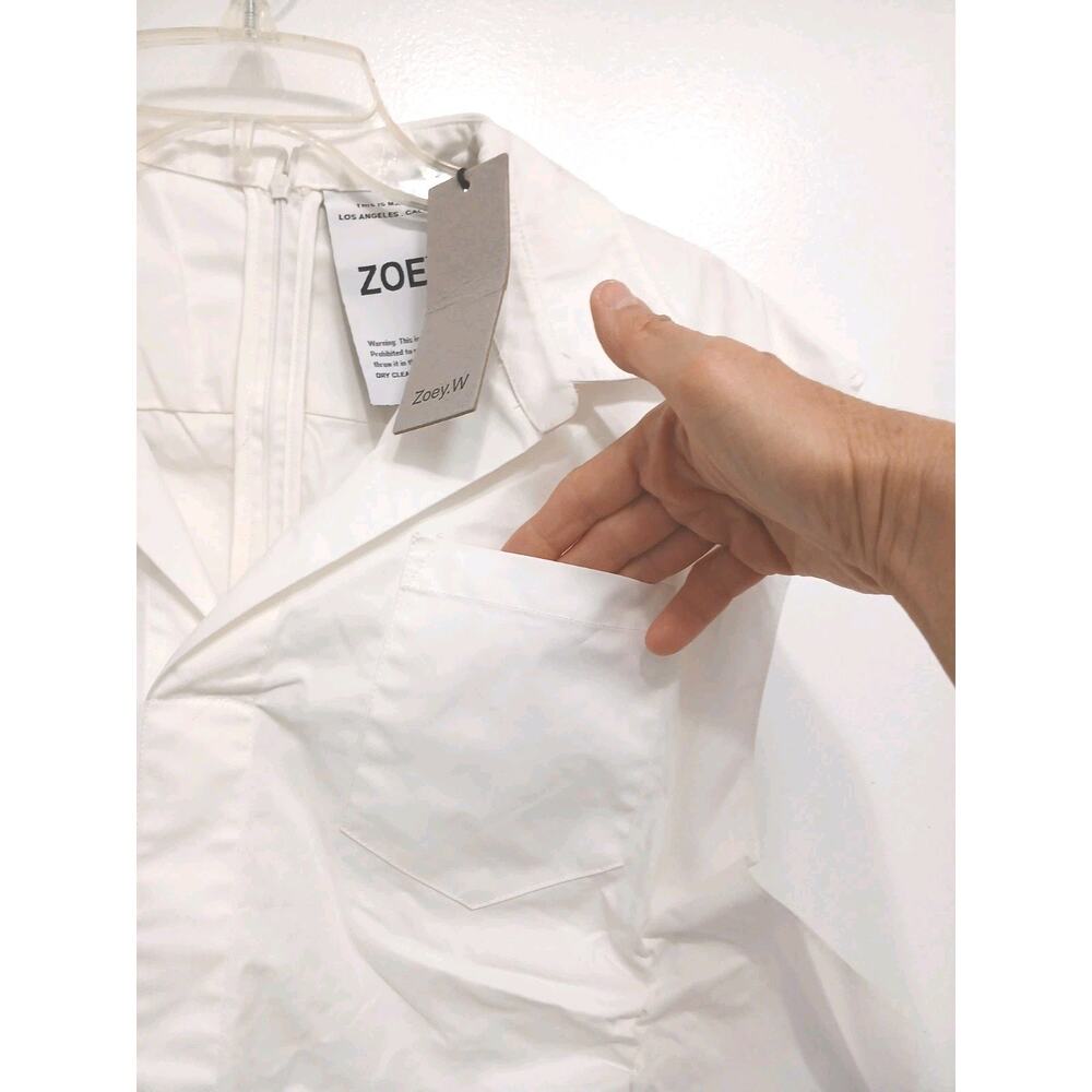 White Ruched Mini Dress - Picture 5 of 12